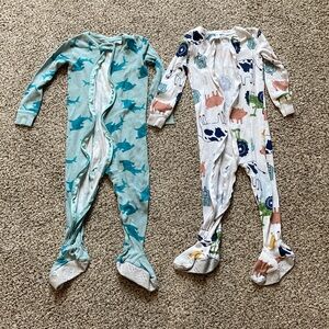 Carter's Kids One Piece Footies - Teal and Farm